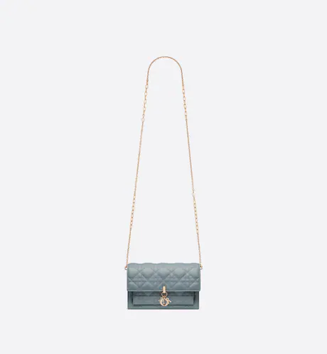 LADY DI&&OR CHAIN POUCH Cloud Blue