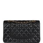 Medium Classic Double Flap Bag Black Caviar Gold Hardware