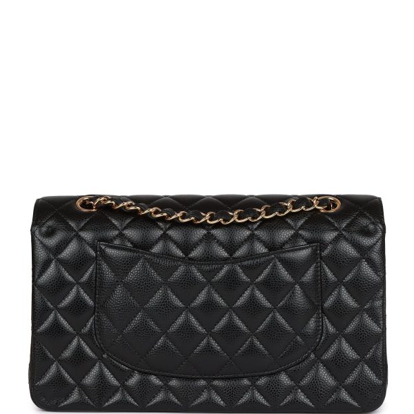 Medium Classic Double Flap Bag Black Caviar Gold Hardware