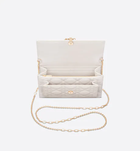 LADY DI&&OR CHAIN POUCH Latte