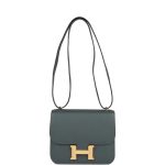 Hermès Constance 18 Bleu Orage Epsom Gold Hardware