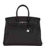 Hermès Birkin 35 Black Togo Palladium Hardware