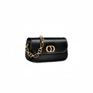 30 MONTAIGNE AVENUE BAG Black Box Calfskin