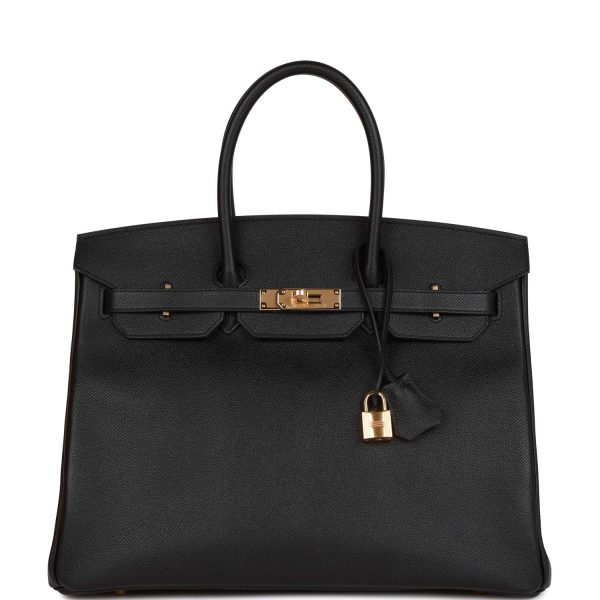 Hermès Birkin 35 Black Epsom Gold Hardware