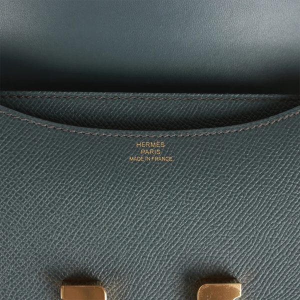 Hermès Constance 18 Bleu Orage Epsom Gold Hardware