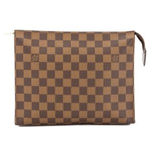 Damier Ebene Clutches Brown