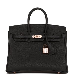 HE&&ME Birkin 25 Black Togo Rose Gold Hardware