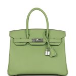 Hermès Birkin 30 Vert Criquet Epsom Palladium Hardware