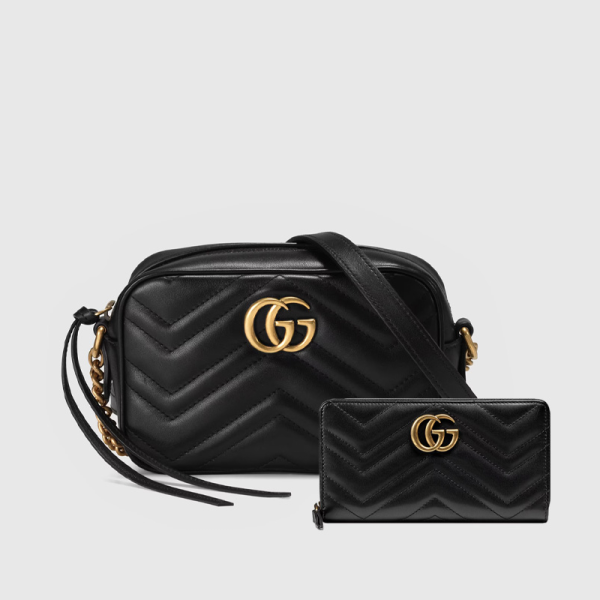 GG Marmont mini shoulder bag+GU&&CC continental wallet