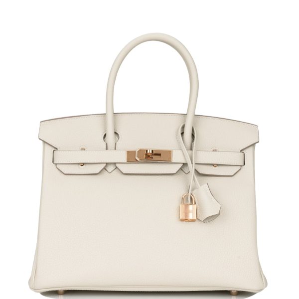 Hermès Birkin 30 Craie Togo Rose Gold Hardware