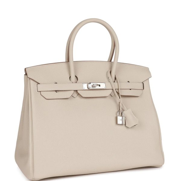 HE&&ME Birkin 35 Craie Togo Palladium Hardware