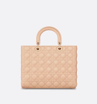 LARGE LADY DI&&OR BAG Sand Pink