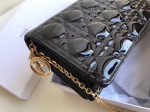 DI&&OR Lady DI&&OR Clutch With Chain In Black Patent