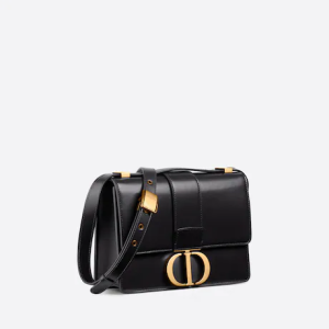 30 MONTAIGNE BAG Black Box Calfskin