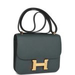 Hermès Constance 18 Bleu Orage Epsom Gold Hardware