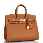 HE&&ME Birkin Sellier 25 Gold Epsom Gold Hardware