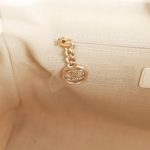 Small Deauville Shopping Bag White Boucle Light Gold Hardware