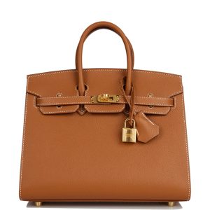 HE&&ME Birkin Sellier 25 Gold Epsom Gold Hardware