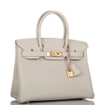 Hermès Birkin 30 Gris Perle Togo Gold Hardware