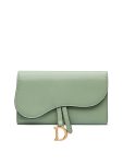 DI&&OR Saddle Wallet in Goatskin Queen Mint